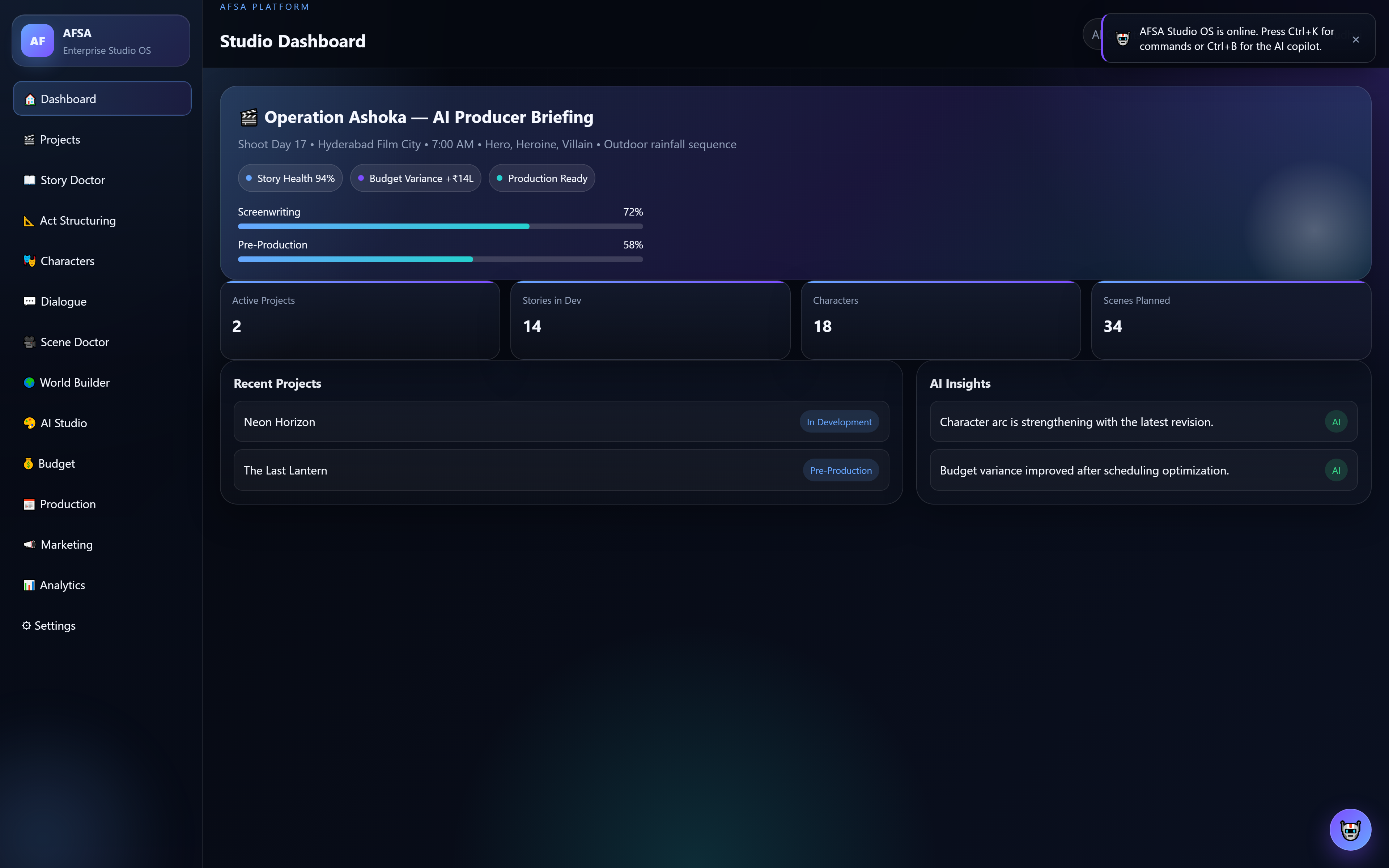 AI Film Studio Assistant